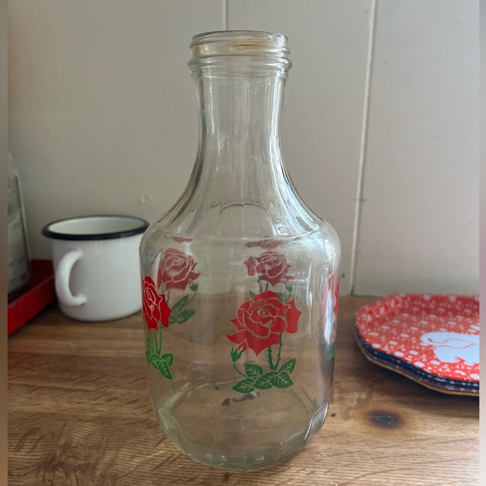 Vintage 1950s rose bottle